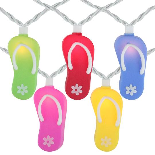 10ct. Summertime Flip Flop Novelty String Lights